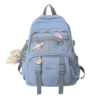 Fashion Backpack Women Multi-Pocket Laptop Bag College Student School Bags Waterproof Nylon Female Backpack Travel Lady Book Bag