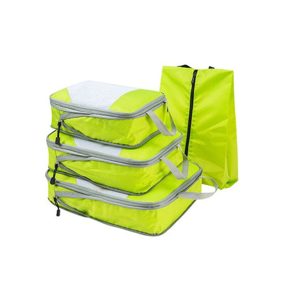 Compression Packing Cubes Set,4pcs/set Travel Storage Bag Portable Luggage Suitcase Organizer Set Extensible Packing Mesh Bags