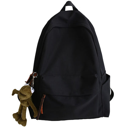 HOCODO New Trend Women's Backpack High Quality Nylon Fabric Backpack Simple Solid Color School Bag For Teen Book SchoolBags