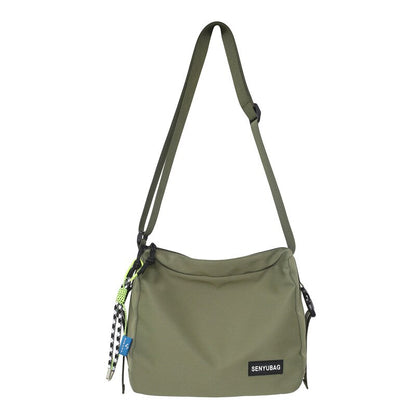Fashion Simple Design Women&#39;s Shoulder Bag Quality Nylon Couple Messenger Bag Young People Fabric Bookbag Student School Bag Sac