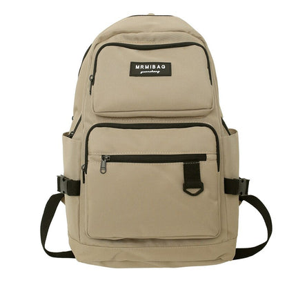 11EnoPella Waterproof Fashion Backpack Cute College Student Simple Kawaii Women Female Men Nylon Girl Bag Black Schoolbags
