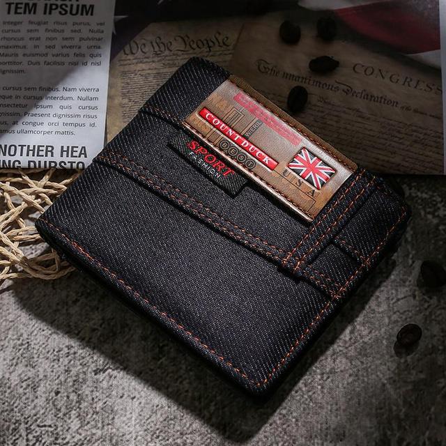 Vintage Men Wallet Coin Bag long style Purse Denim cloth Wallets for Men Zipper Wallet high-capacity Luxury Clutch Bag billetera