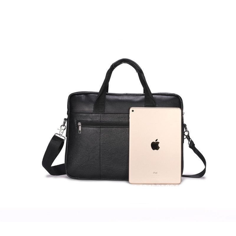 High Quality Business Men Briefcase Bag Designer Luxury Leather Mens Messenger Handbags Laptop Bag for 14 Inch Men Bags