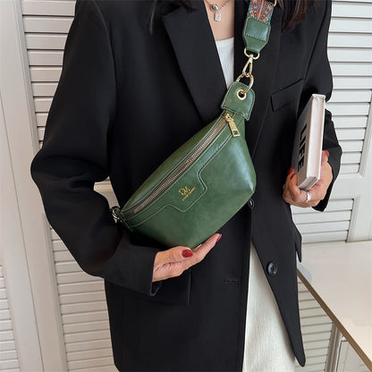 Classic Birds Pattern Woolly Women Bag Outdoor Casual Chest Bags Retro Woolen Women Shoulder Waist Bags Ladys Crossbody Packs