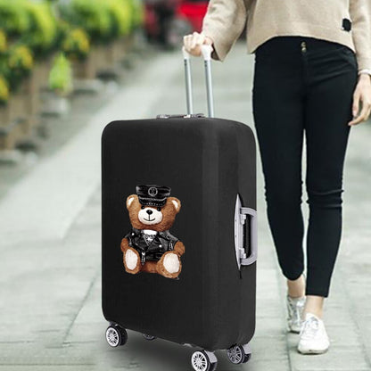 Luggage Cover Protective Thickening Travel Accessories Luggage Dust Cover for 18-28 Inch Bear Print Fashion Suitcase