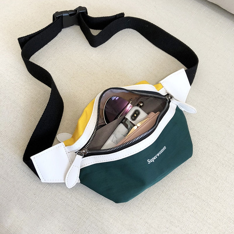 Canvas Fanny Pack Banana Waist Bag Belt New Brand Bag for Belt Women Waist Pack Contrast Color Chest Bag сумка женская Handbags