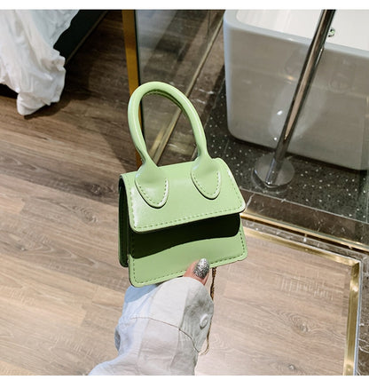 Mini Tote Bag  Crocodile Pattern Flip Messenger Crossbody Bag Female Simple Shoulder Bag Small Square Lady Handbag New