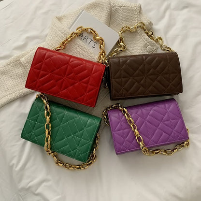 Simple Solid Color Ladies Shoulder Bags Small Female Embossing Geometric Shopping Armpit Bags PU Leather Underarm Bags