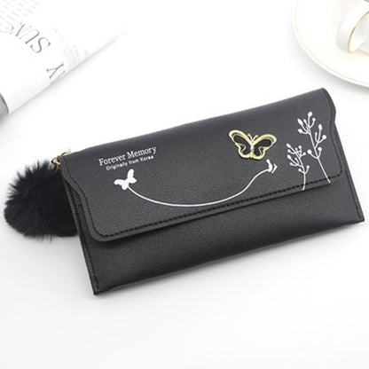 Long Women&#39;s Wallet Female Purses Tassel Coin Purse Card Holder Wallets PU Leather Clutch Money Bag Purses Card Holder carteira
