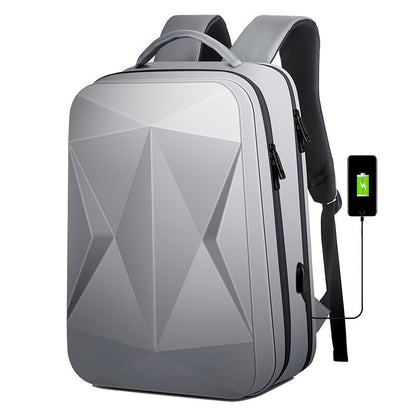 Hard shell backpack 17 inch large capacity computer backpack ABS travel bag USB business backpack can be sent on behalf of