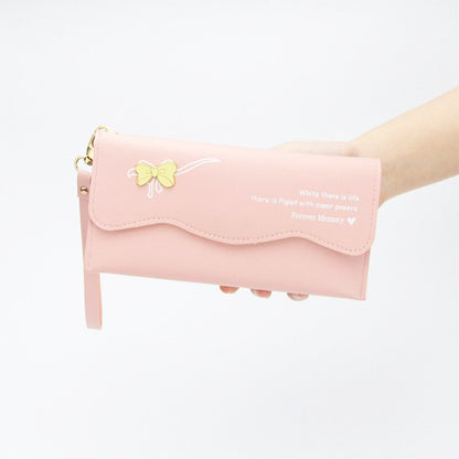 Bow Ladies Wallet Multifunctional Ladies Clutch Bag Coin Purse Zipper Bag Casual Ladies Long Wallet Wallet 1Pc wallets for women