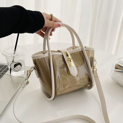 Summer Colorful Jelly Women Bag Brand Designer Women&#39;s Crossbody Shoulder Bags Transparent Fashion Handbags Top Handle Purse NEW