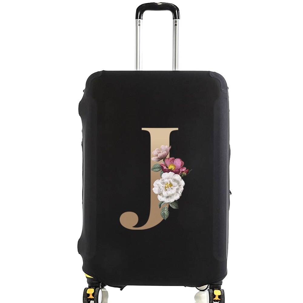 Luggage Protective Cover for 18 To 28 Inch Fashion Gold Letter Name Trolley Suitcase Elastic Dust Bags Case Travel Accessories