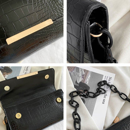 Popular Crocodile Pattern Women&#39;s Bag New Fashion Chain Shoulder Bags PU Leather Underarm Bags Female Trendy Versatile Handbags