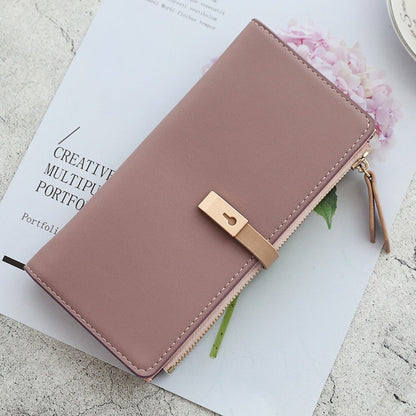 Long Women&#39;s Textured Solid Color Wallet Female Purses Tassel Coin Purse Card Holder Wallets Pu Leather Clutch Money Bag Purses