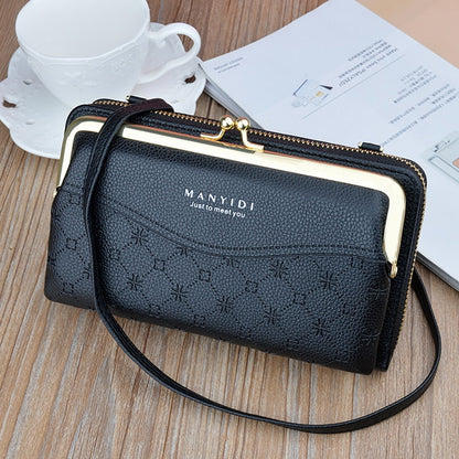 Luxury Women&#39;s Handbags Pu Leather Bag For Woman  Female Clutch Phone Bags Women Business Card Holder Wallet Shoulder Bag