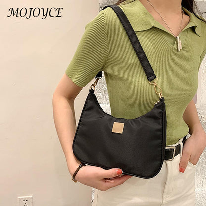 Retro Underarm Totes Bags for Women Vintage Solid Color Shoulder Handbag Female PU Leather Small Casual Hobo Top-handle Bags New