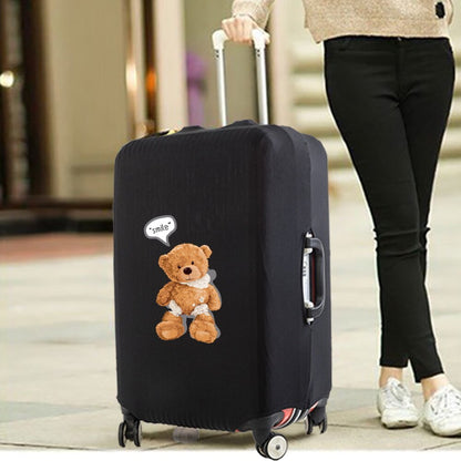 Luggage Cover Protective Thickening Travel Accessories Luggage Dust Cover for 18-28 Inch Bear Print Fashion Suitcase