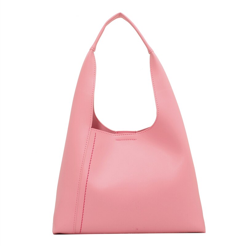 Light Luxury Designer Female Shoulder Bags New Fashion Trend Underarm Pack Ins Wild Travel Handbags Solid Color Women Bucket Bag