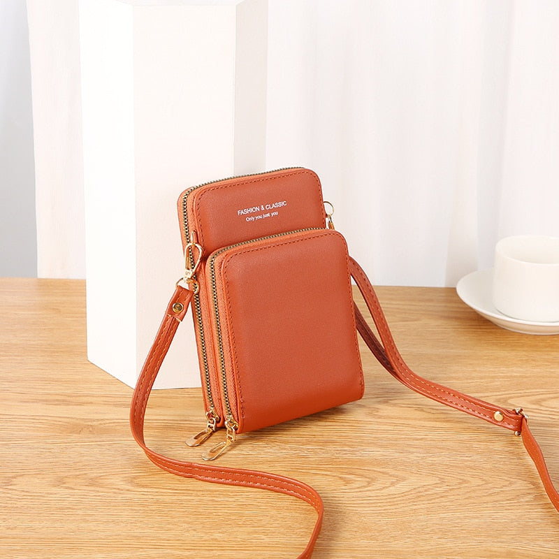 Women Wallet Brand Mobile Phone Bags Small Card Holders Handbag Purse Clutch Wallets Messenger Shoulder Bag Female Ladies Purse