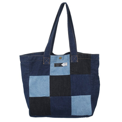 Large Capacity Canvas Shoulder Bags For Women Solid Fashion Fold Female Handbag Jean Big Shopping Eco Bag Denim Crossbody Bags