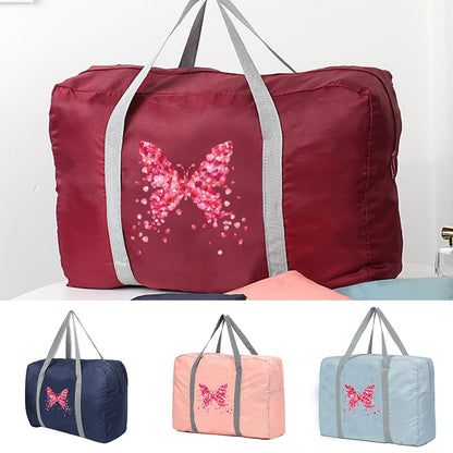 Large Capacity Travel Bags Men Clothing Organize Travel Bag Storage Bags  Luggage Bag Women Handbag Petal Butterfly Printing