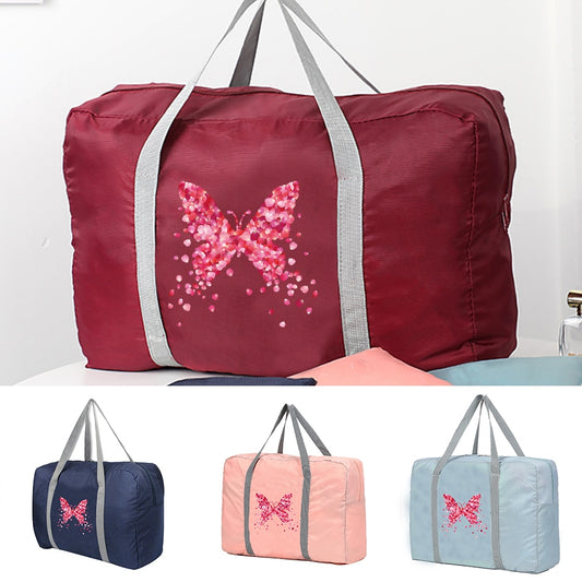Large Capacity Travel Bags Men Clothing Organize Travel Bag Storage Bags  Luggage Bag Women Handbag Petal Butterfly Printing