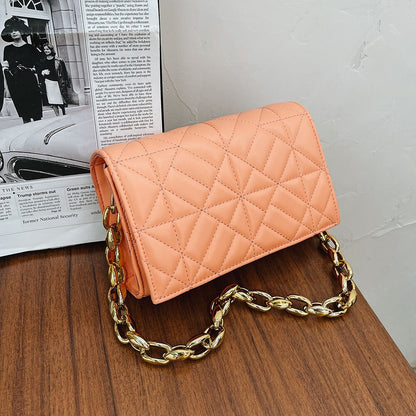 Simple Solid Color Ladies Shoulder Bags Small Female Embossing Geometric Shopping Armpit Bags PU Leather Underarm Bags