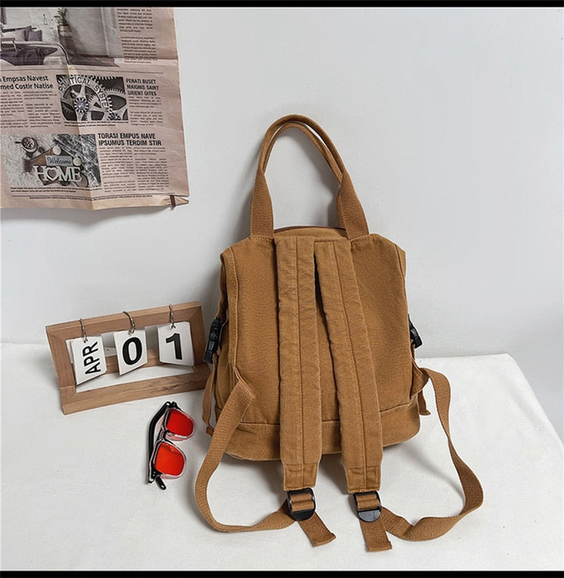 WR Brand Women Backpacks Green Canvas Rucksack Quality Laptop School Student Bag Female Daypack for Teen Girls feminina mochila