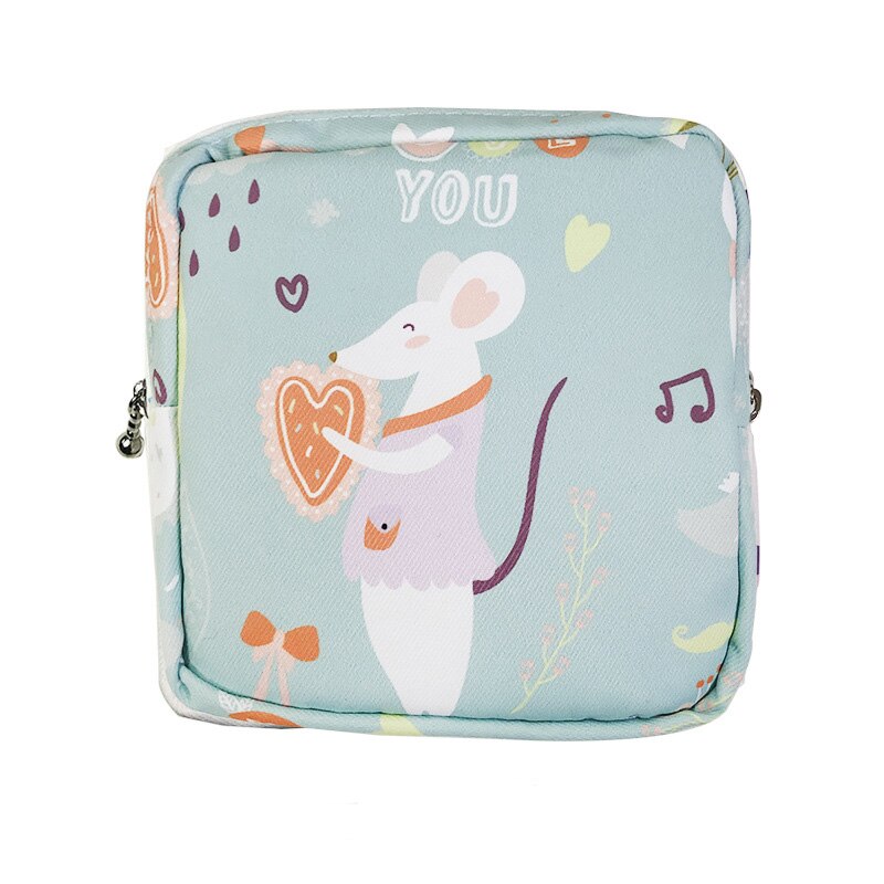 Fashion Women&#39;s Small Cosmetic Bag Travel Mini Sanitary Napkin Storage Bag Coin Money Card Lipstick Storage Bag Wallet Bag