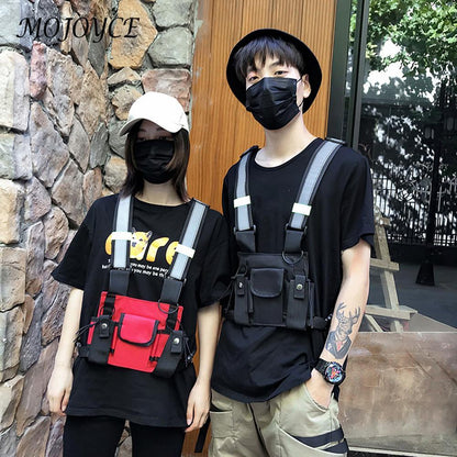 Hot Sale Backpacks Delicate Texture Men Women Multi-function Backpack Fashion Hip Hop Outdoor Travel Chest Knapsack
