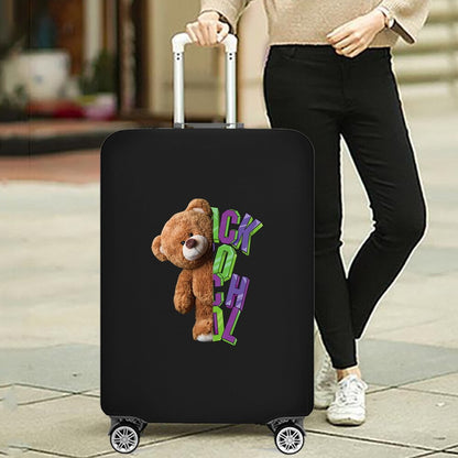 Luggage Cover Protective Thickening Travel Accessories Luggage Dust Cover for 18-28 Inch Bear Print Fashion Suitcase