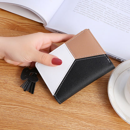 New Arrival Wallet Short Women Wallets Zipper Purse Patchwork Fashion Panelled Wallets Trendy Coin Purse Card Holder Leather