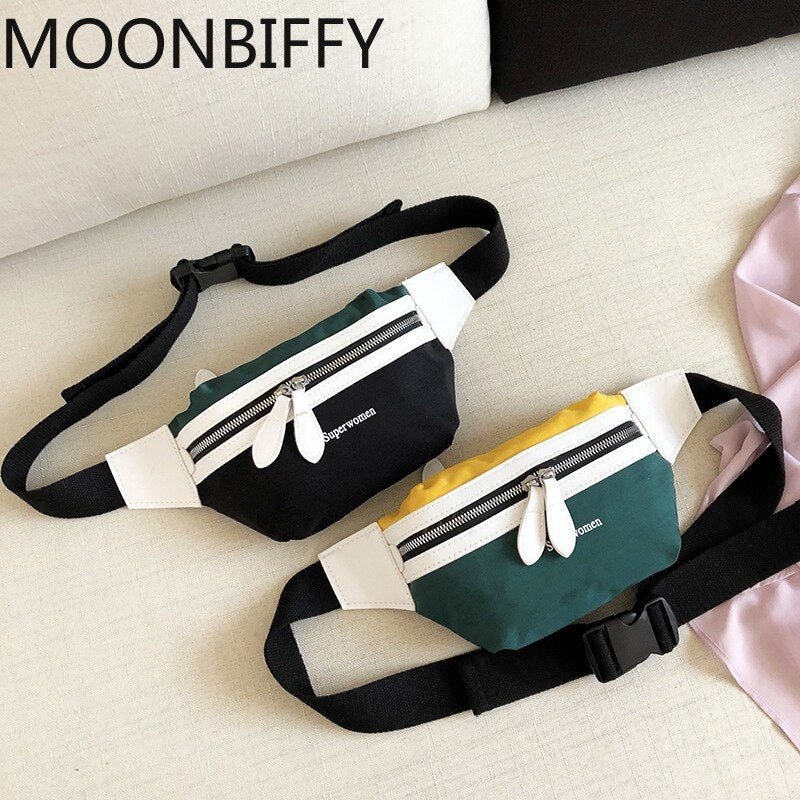 Canvas Fanny Pack Banana Waist Bag Belt New Brand Bag for Belt Women Waist Pack Contrast Color Chest Bag сумка женская Handbags