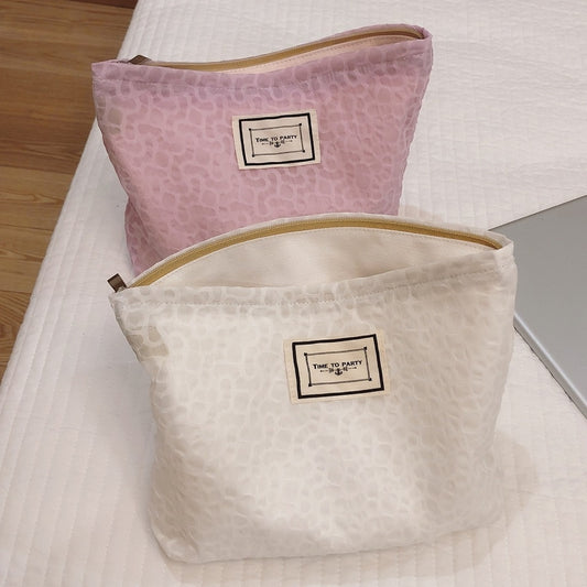 1Pc Summer Flower Makeup Bag For Women Large Floral Cosmetic Bag Girl Pencil Case Travel Makeup Beauty Storage Organizer Handbag