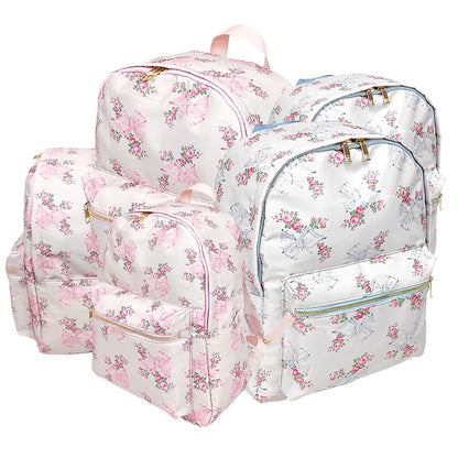 New Large Capacity Waterproof Nylon Backpack Travel Bag School Bag Printed Bow Ladies Girls Backpack