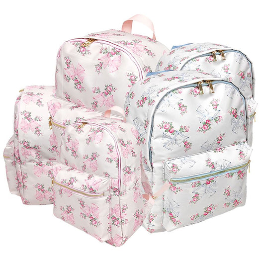 New Large Capacity Waterproof Nylon Backpack Travel Bag School Bag Printed Bow Ladies Girls Backpack