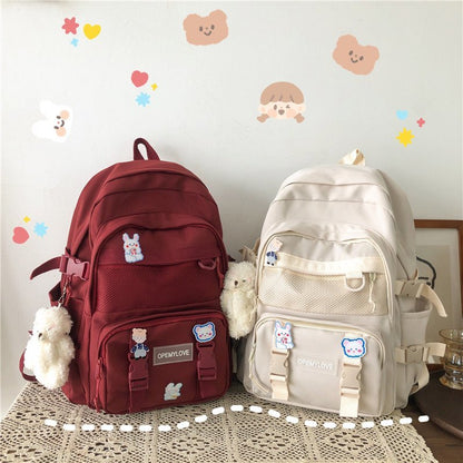 Fashion New Brand Nylon Women Backpacks Waterproof Fabric Rucksack for Teen Girls School Bag Students Bookbag Travel Mochila Big