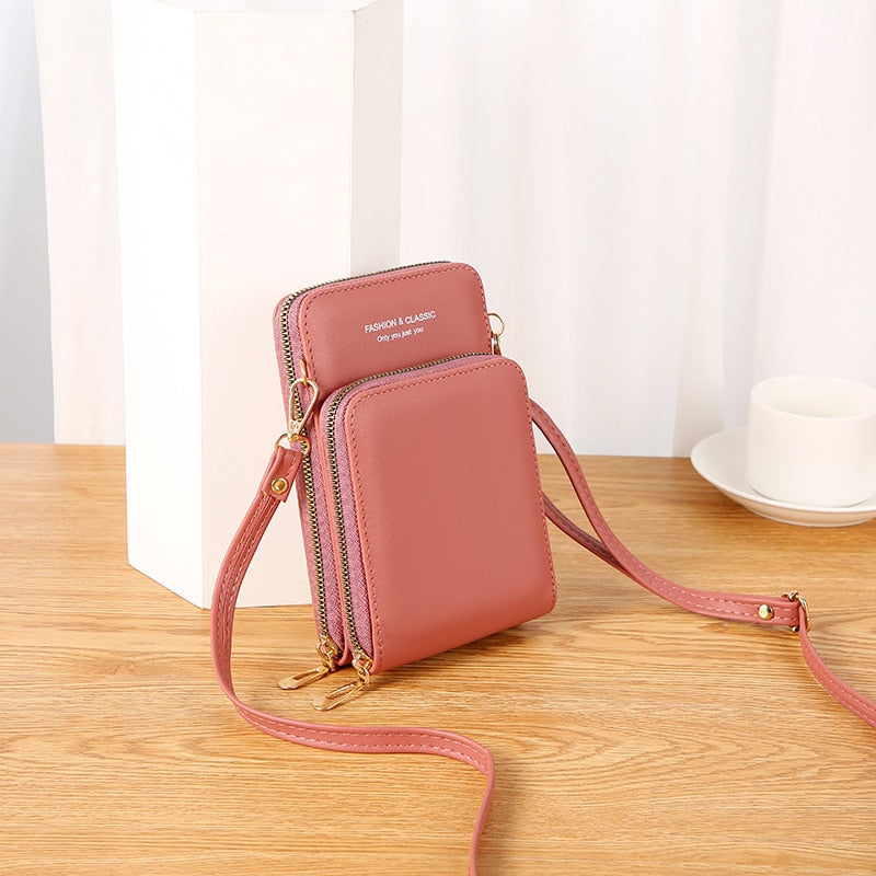 Women Wallet Brand Mobile Phone Bags Small Card Holders Handbag Purse Clutch Wallets Messenger Shoulder Bag Female Ladies Purse
