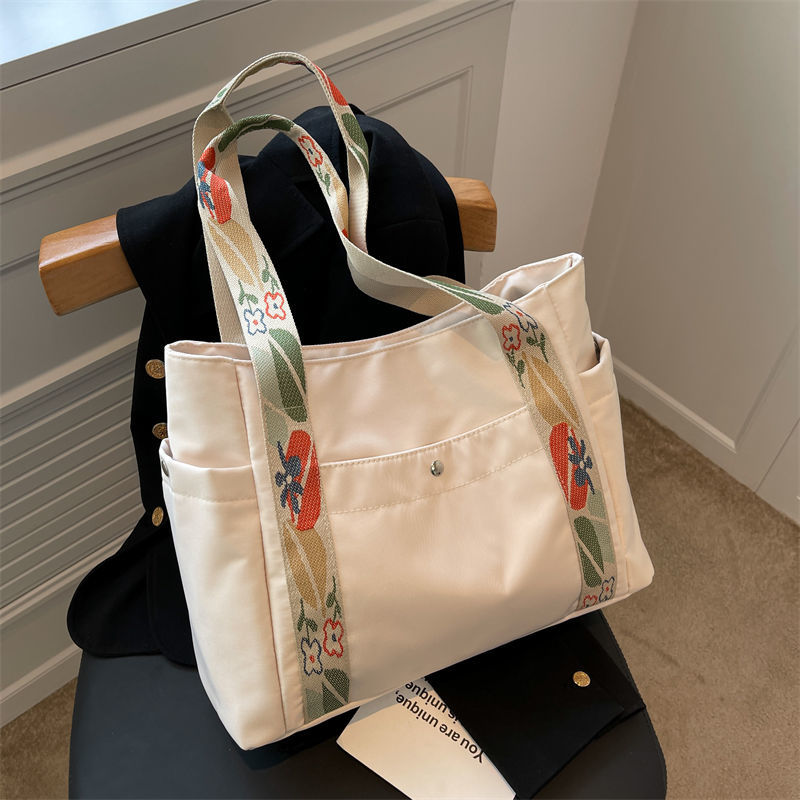 Nylon Tote Bag Waterproof Oxford Cloth Large Bag Nylon Tote Bag Handbag Women Simple Commuter Large-capacity Shoulder Bag
