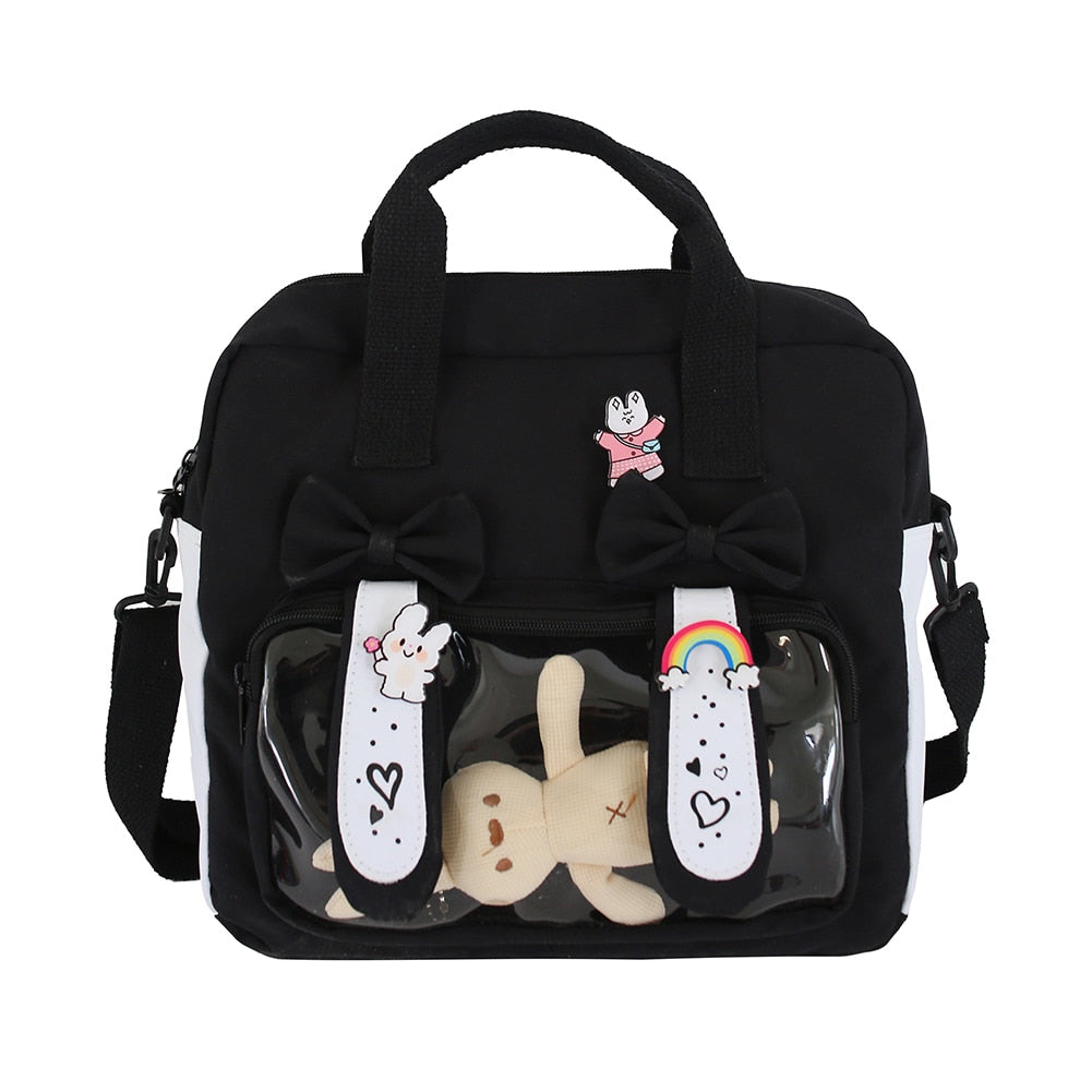 Kawaii Shoulder Backpack Korean Japanese Students Cartoon Cute Girl School Bag for Women Students Shopping Travel