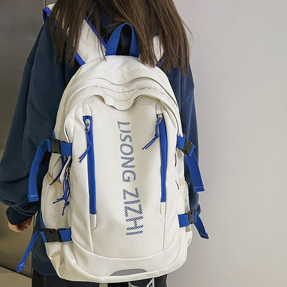 Men Women Waterproof Travel Mesh Backpack Ladies Male High Capacity Book Bag Laptop College Backpack Fashion Boy Girl School Bag