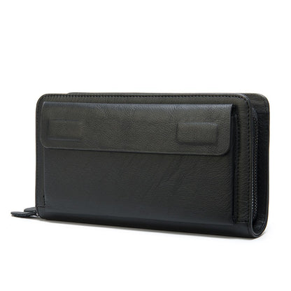 Genuine Leather Wallet Men&#39;s Wallets for Credit Card Holder Clutch Passport Male Bags Coin Purse Phone Men Casual Portmonee New