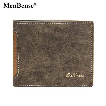 Men's Wallet Made of Leather Wax Oil Skin Purse for Men Coin Purse Short Male Card Holder Wallets Zipper Around Money Coin Purse