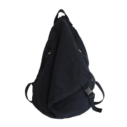 Unisex Leisure Travel Backpack Fashion Trend Canvas School Bag Solid Color Simple School Backpack Female Daily Backpack Mochila
