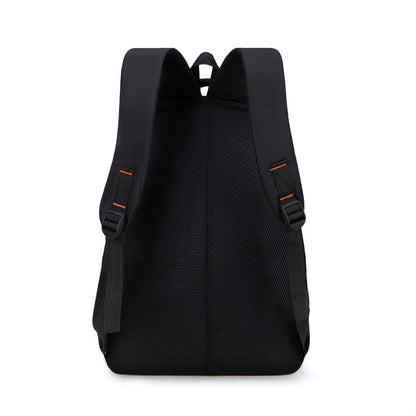 Men&#39;s Backpack Black Leisure Sports Men&#39;s Bag Large Capacity School backpack for Boys Solid Color Business Computer Bag