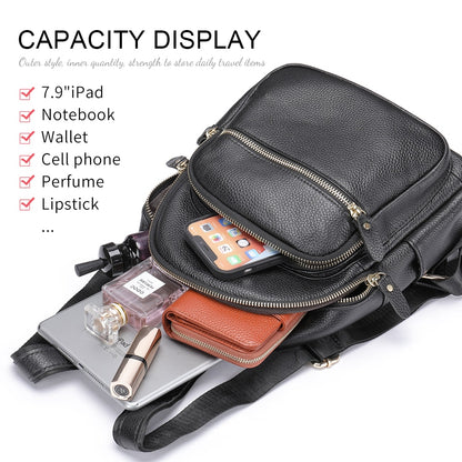 WESTAL Women&#39;s Leather Backpack Black School Backpack for Women Bagpack Luxury Shoulder Bags Woman mochila feminina Back Pack