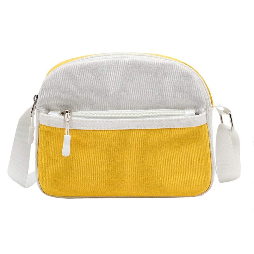 New Fashion Handbags Delicate Texture Women Casual Shoulder Crossbody Handbag Canvas Soft Travel Hit Color Money Purse