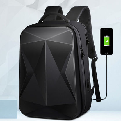 Hard shell backpack 17 inch large capacity computer backpack ABS travel bag USB business backpack can be sent on behalf of