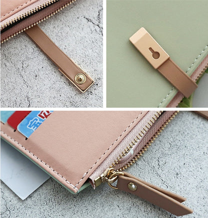 Long Women&#39;s Wallet Female Purses Tassel Coin Purse Card Holder Wallets PU Leather Clutch Money Bag Purses Card Holder carteira